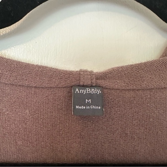 AnyBody QVC Hooded Long Sleeve Lounge Dress Womens Medium Brown - Picture 2 of 6